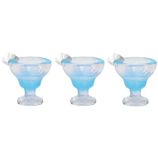 

3 Pcs Miniature Dollhouse Juice Cups Colorful Resin Cocktail Cups Tiny Simulated Drink Models for DIY Craft Dollhouse Kitchen Accessory