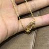 Mini Diamond Horseshoe Buckle Necklace Medium Gypsy Nautical Buckle