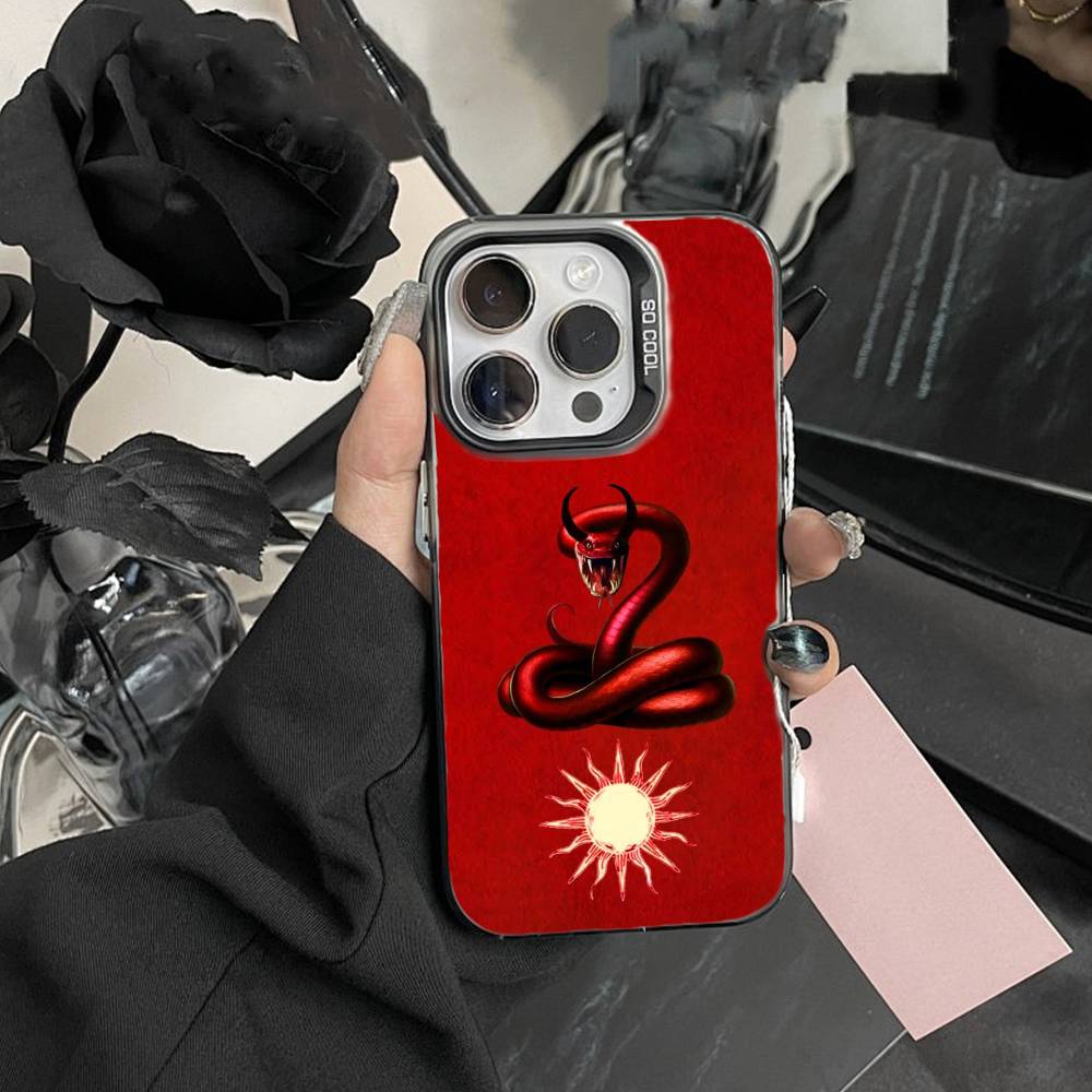 Snake Classic Phone Case For IPhone 16 17 15 14 12 13 Pro Max Black Color Shockproof Cover