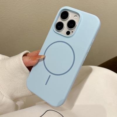 יוקרה מקורי סיליקון נוזלי עבור Magsafe כיסוי לאייפון 16 פלוס 15 14 13 12 Pro Max מגנטי אלחוטי טעינה כיסוי רך
