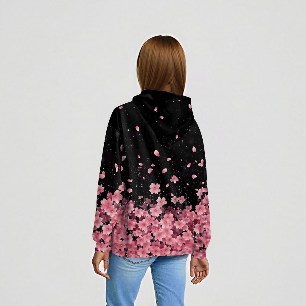 Women's Fashion Daily  Casual Hoodie Long Sleeve Printed Top