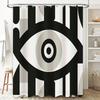 Unique Gothic Shower Curtain Black White Stripes Abstract Art Washroom Decor Modern Bathroom Accessories Home Textile
