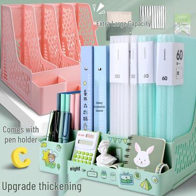 Multi-Layer Desktop Organizer: File Box & Office Supplies Rack