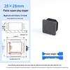 Square Plastic Furniture Tube Plug Foot Pad - Wear-Resistant Protector for Tables, Stools, and Chairs