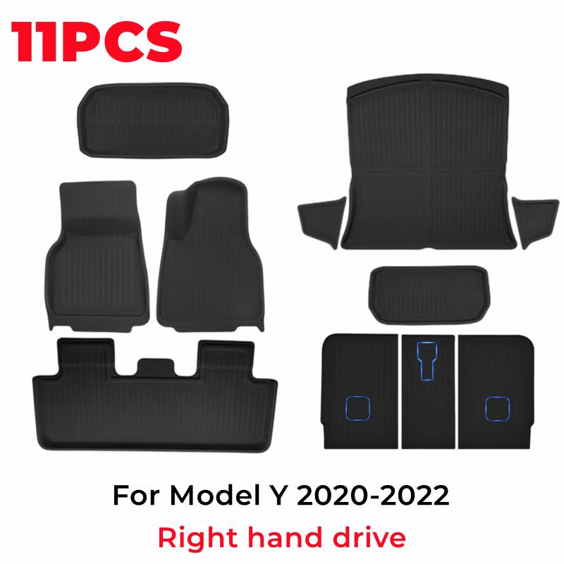 3D Floor Mats For Tesla Model Y 2019 2020 2025 2025 2025 All Weather Floor Liner Trunk Mat XPE Fully Surrounded Carpet