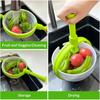 Large Capacity Salad Spinner 2 in 1 Salad Spinner Colander Strainer Collapsible Vegetable Washing Filter