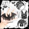 2pc Lace Halloween Bat Ghost Festival Decoration Black Halloween Decoration Accessory for Diy Clothing