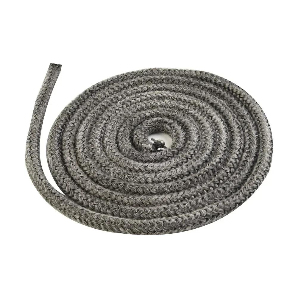 Black Stove Fire Rope Fireplace Sealing Rope Gasket Cord 6/8mm 2M Fiberglass Stove Door Fireplace Cord Replacement