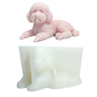 Silicone Candle Mold Animal Dog Soap Plasters Mold Resin Craft Chocolate Cake Baking Tool Home Dcorations 3D Gypsum Mould