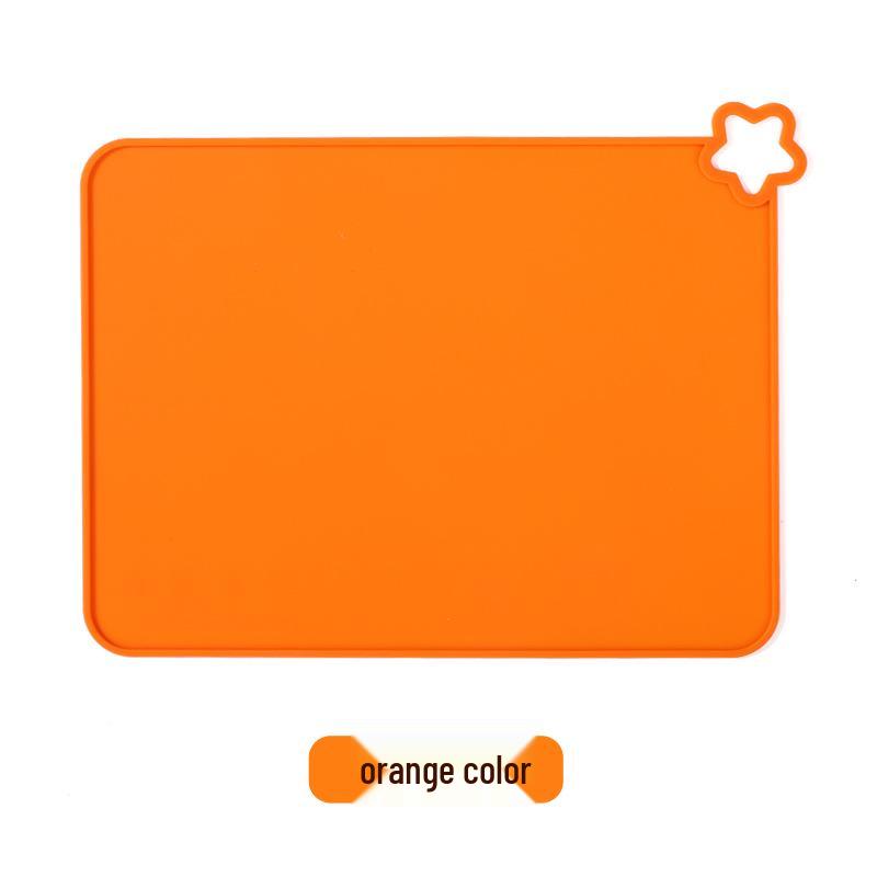 

Star-Shaped Silicone Placemat for Children - Waterproof & Oil-Proof, 40x30cm оранжевый