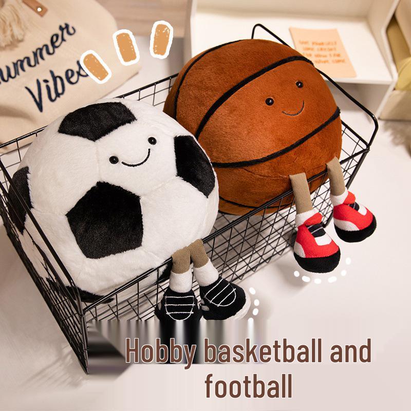 Creative Plush Sports Doll: Basketball and Football Gift for Boys' Birthdays