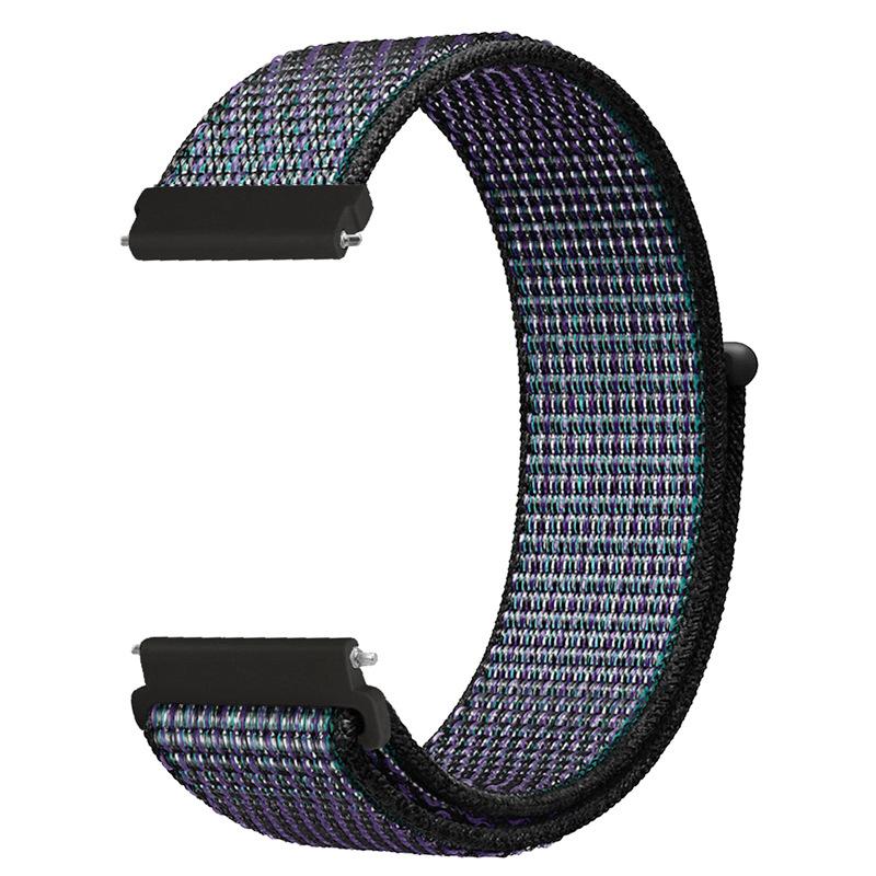 20mm 22mm Nylon Loop Band for Samsung Galaxy Watch 7/6/Classic/5/4/3/Gear S3 Wristband Huawei Watch 4/GT-2-3-Pro/Amazfit GTR/GTS