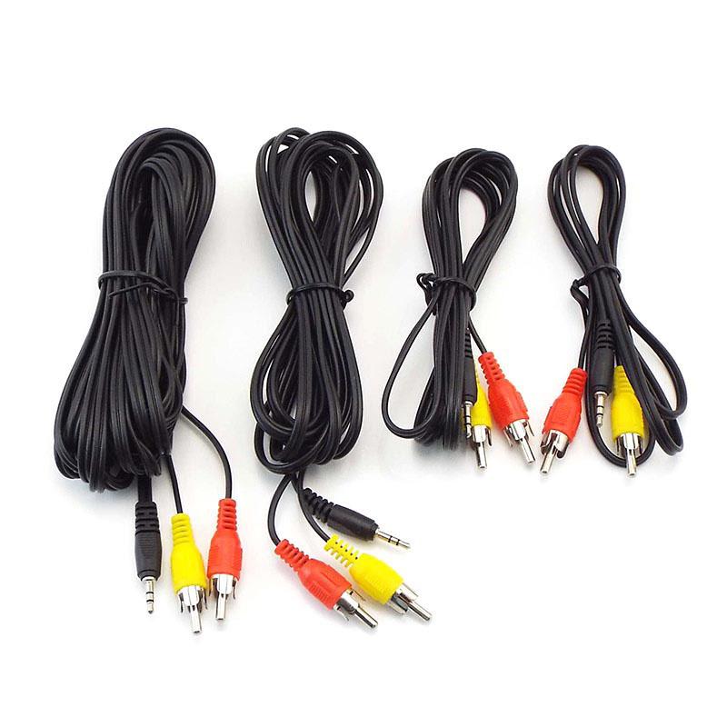 2.5Mm Male Plug Jack To Dual 2 Rca Male Connector Cable Pc Av Handheld Game Player 2 Rca Audio Video Audio Splitter Wire