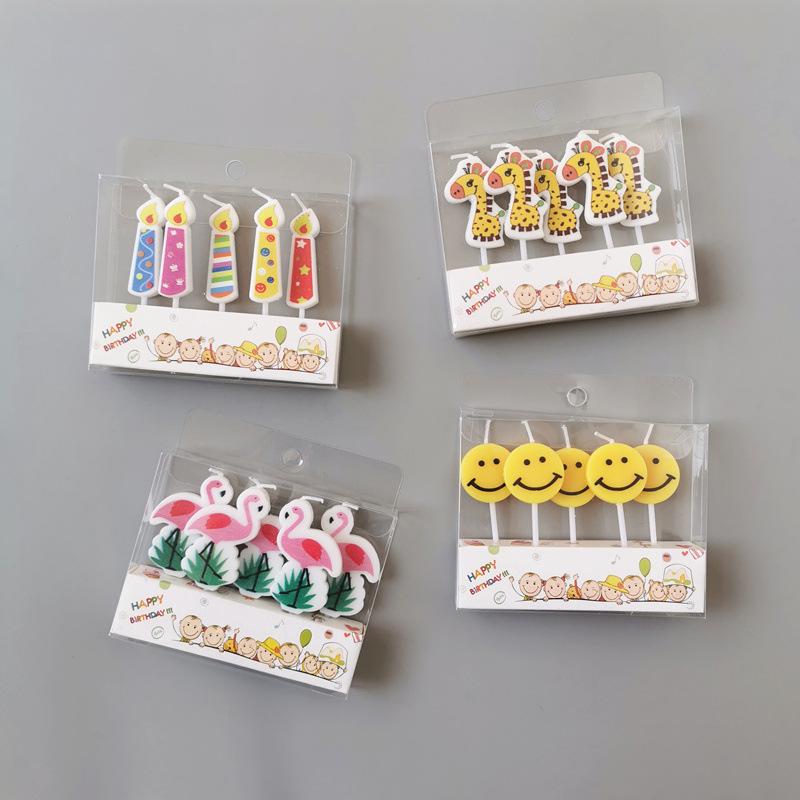 Creative Cartoon Birthday Candles for Kids' First Birthday - Cute, Small Cake Decorations