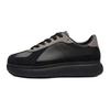 Delecity Fashion Versatile Wear-Resistant Height Increasing Low-Top Casual Shoes Unisex Sneaker Black Gray 1183B874-001