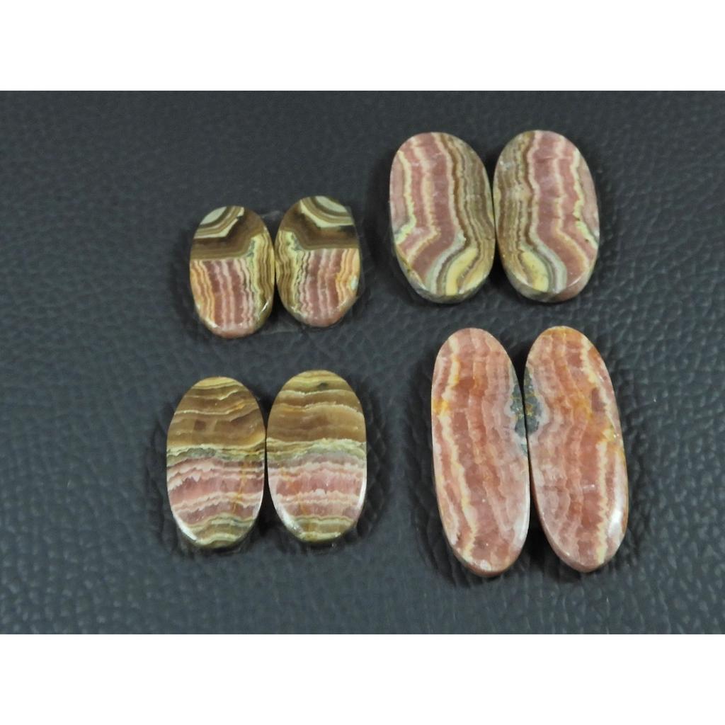 147Cts. Natural Rhodochrosite Matched Pair Cabochon Gemstone 04 Pair Lot C-3872