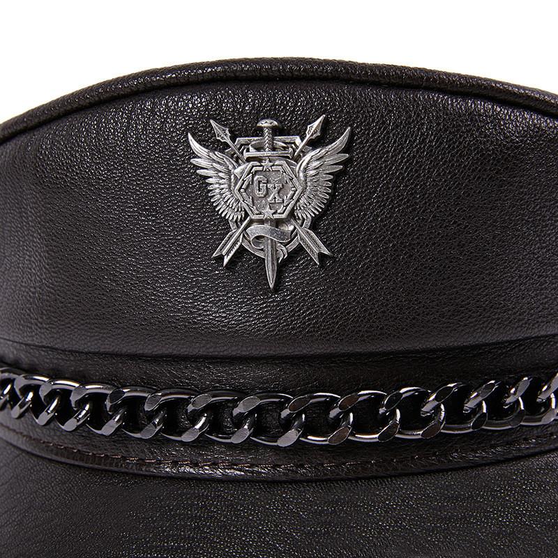 Beretă cu viziere din piele pentru femeie Newsboy Paperboy Bakerboy Fisherman Style Fiddler Cabbie Cap Captain Sailor Hat