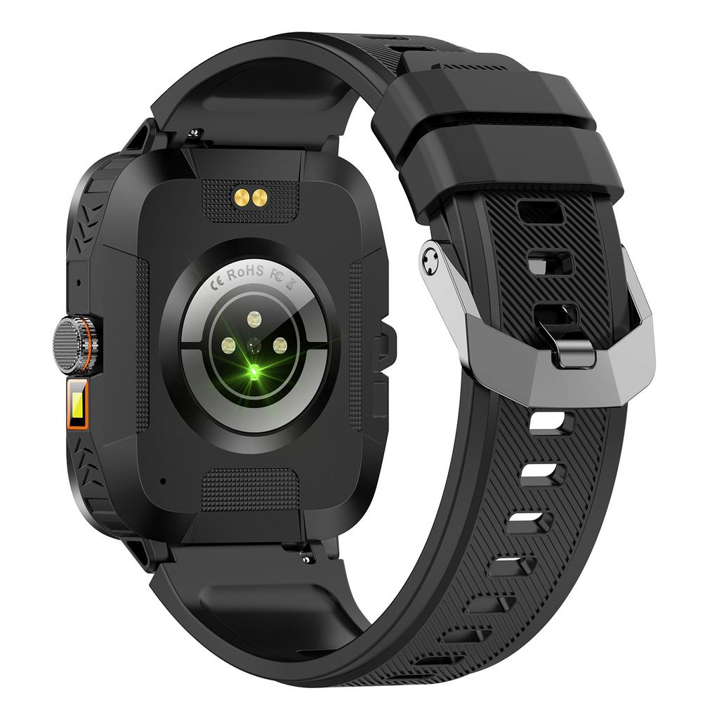 ZW69 AMOLED Screen Smart Watch Dafit App Health Monitor Waterproof Sports Watch with Flashlight