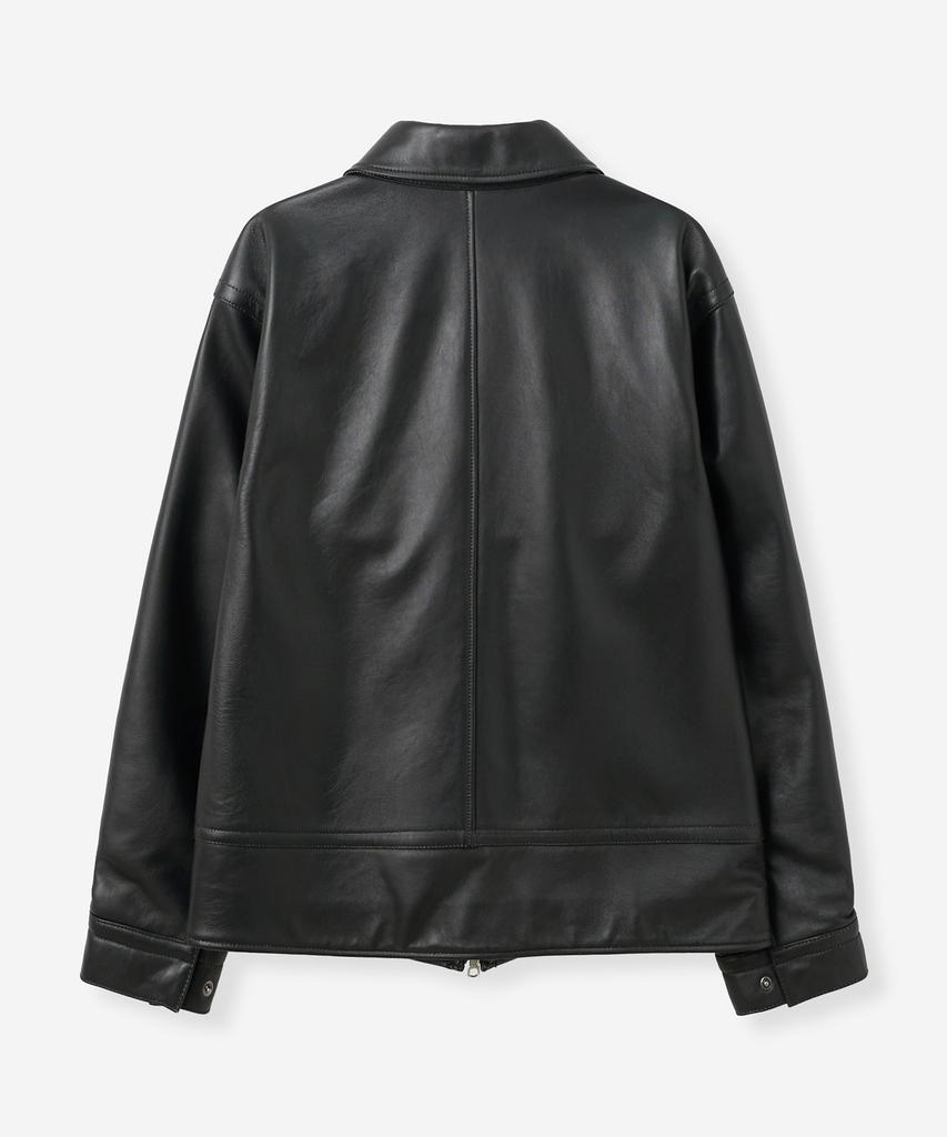 SATUR Vintage Real Leather Jacket Black