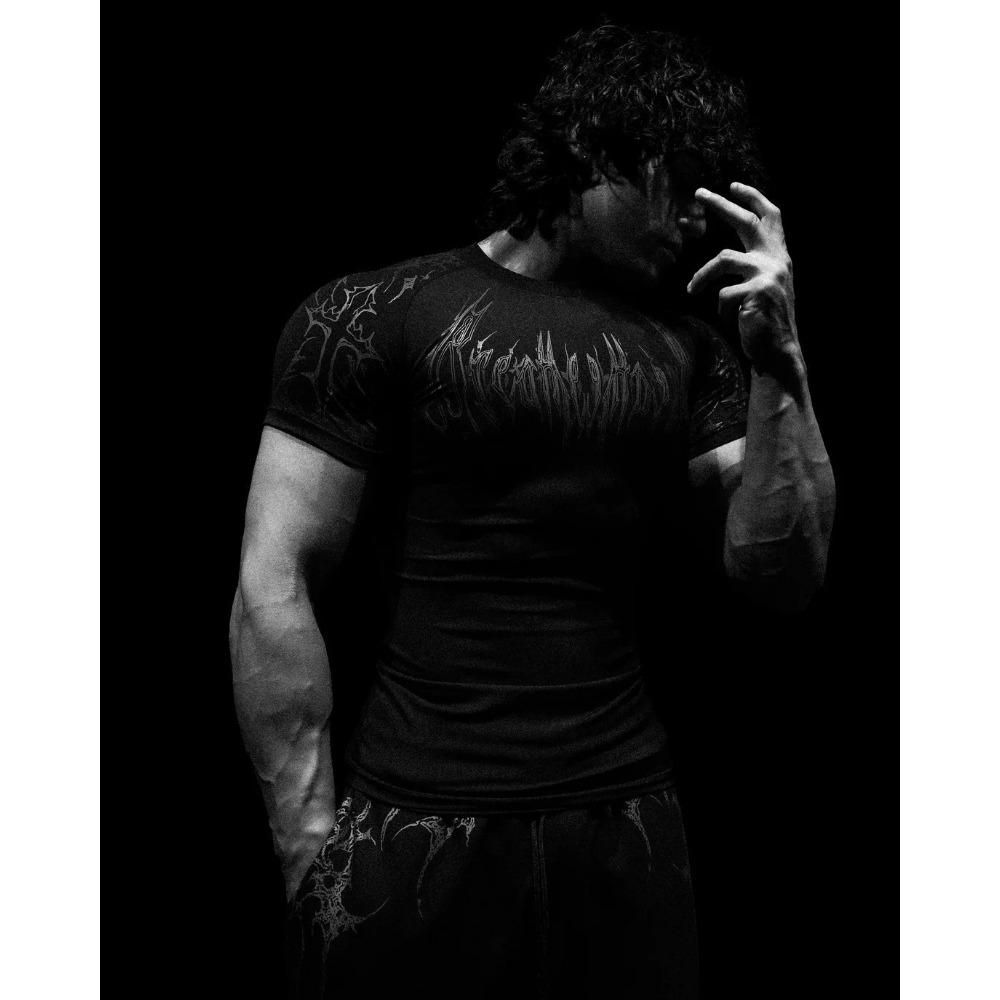 Men's Fitness Clothes Short Sleeved Sports Fitness Quick Drying Tight Fitting Clothes