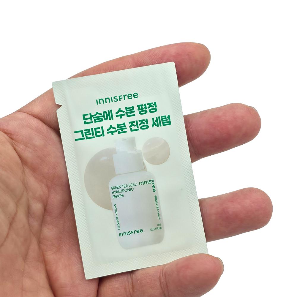 60 vnt./60 ml_[INNISFREE] Green Tea Seed hialurono serumas 1 ml (Mėginio paketėlis)