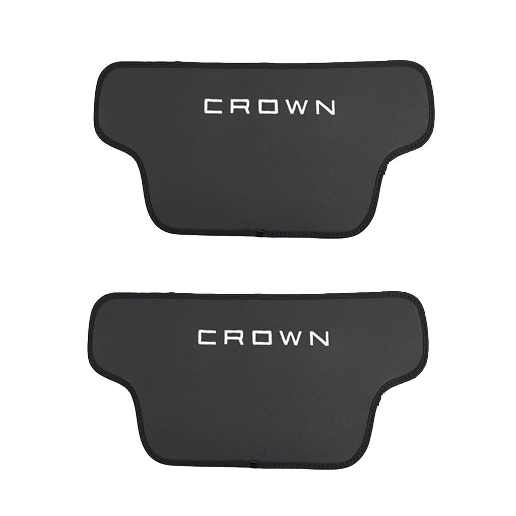 Beyond Self Kick Guard Seat Back Mats for Toyota Crown (210 / 220 Series & 35 Series Crossover), 2 Pieces, PU Leather, Embroidered Logo
