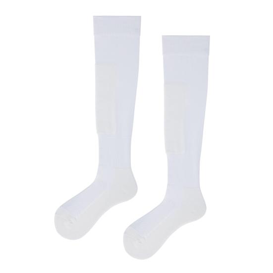 1 Pair Sports Socks Knee High Stretchy Moisture Wicking Terry Non-slip Foot Protection Thickened Men Women Football Fencing Stockings for Outdoor