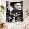 Elvis Presley Personalized Name Tapestry Aesthetic Wall Tapestry Vibrant Fade-Resistant Print Ideal for Home Decor Four Seasons Decor