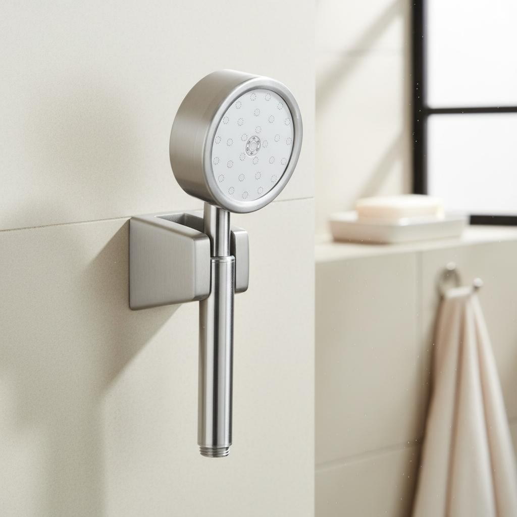 Handheld Shower Head Single-Key Stop Handheld Shower Head Set Adjustable Angle Easy Installation