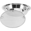 With Drainer Net Stainless Steel Oil Drain Pan Double-ear Handle Oil Drain Plate  Barbecue