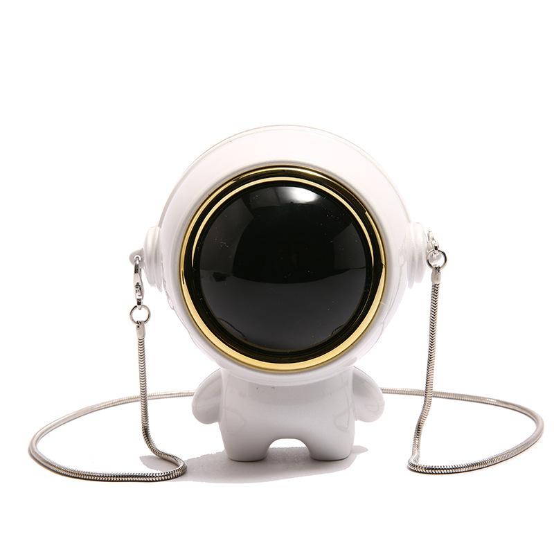 

Личность смешная акриловая сумка-астронавт женская 2025 новая мода цепочка-астронавт вечерняя сумка белый