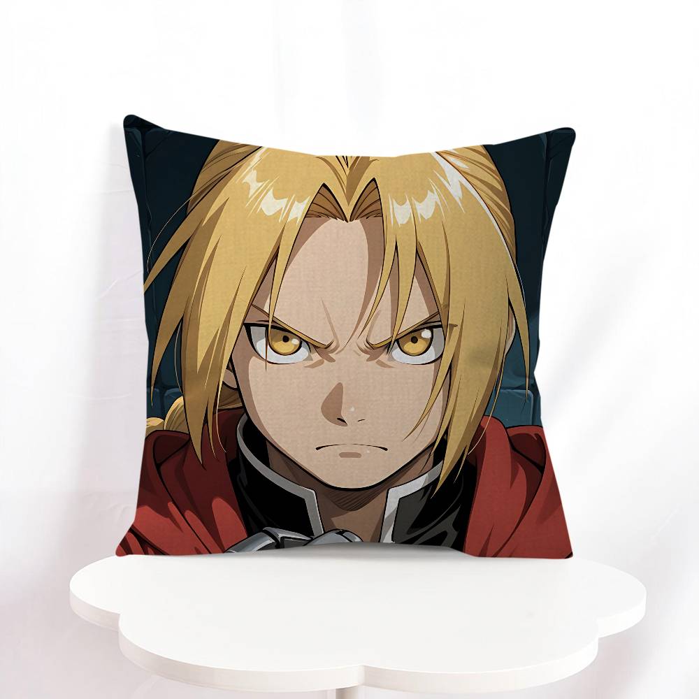 E-Edward Elric Cushion Cover Pillowcase Upholstery Sofa Throw Pillow Home Decor Pillowcas