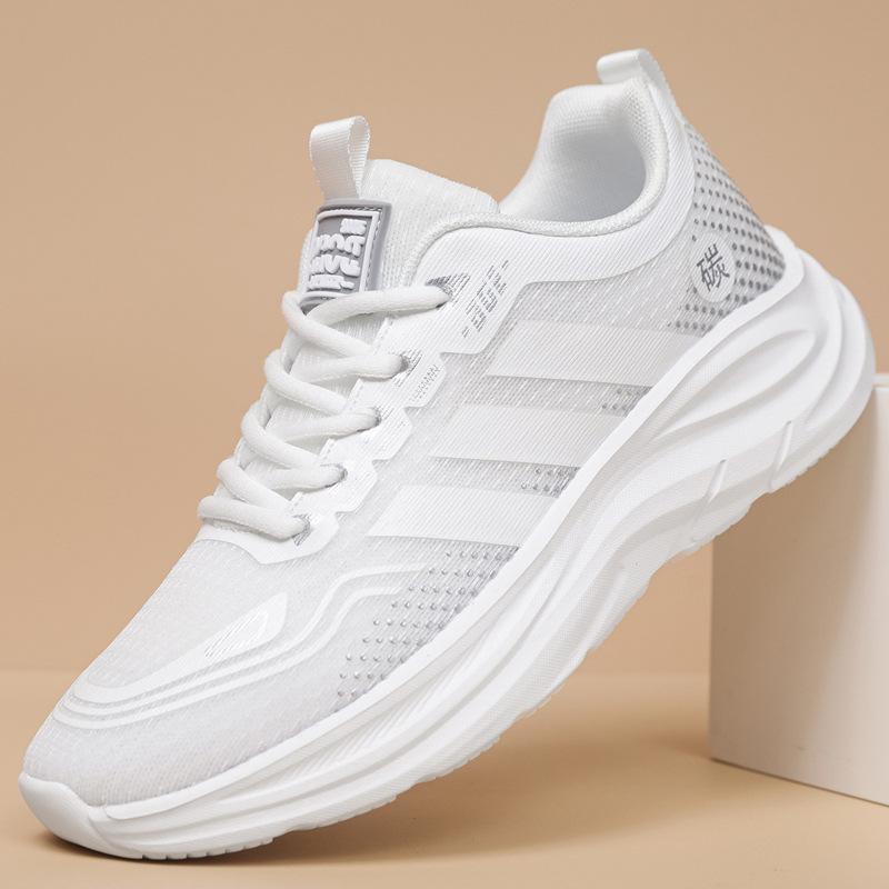 

Мужская обувь летняя дышащая спортивная обувь модная универсальная мужская повседневная обувь для пар для бега ледяной шелк ультралегкая обувь 36 белый