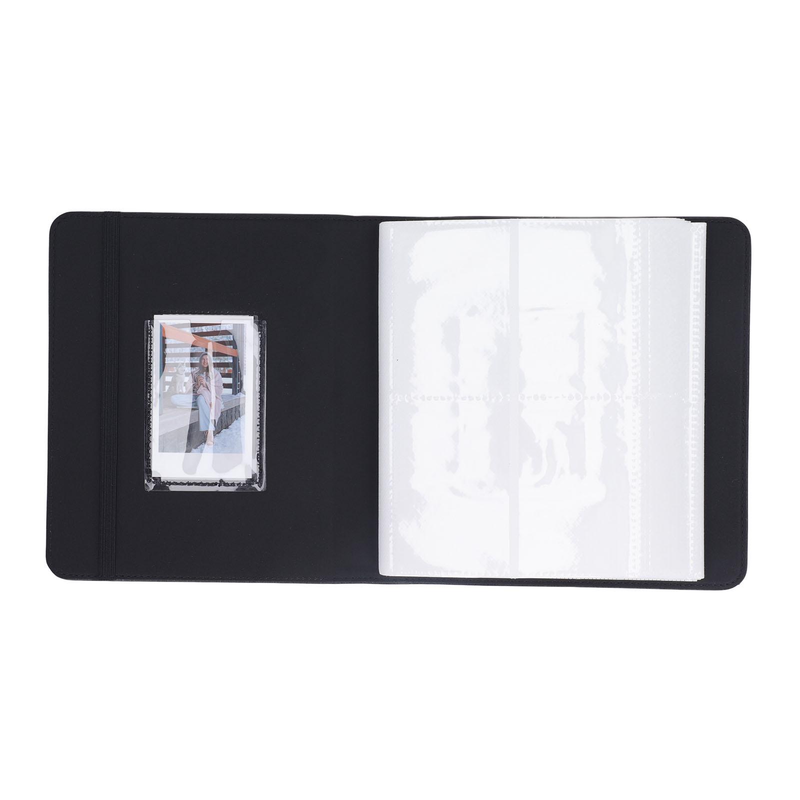 

Leather Cover Photo Album Vintage 288 Photos Large Capacity Small for 3in Camera Photos Business Cards