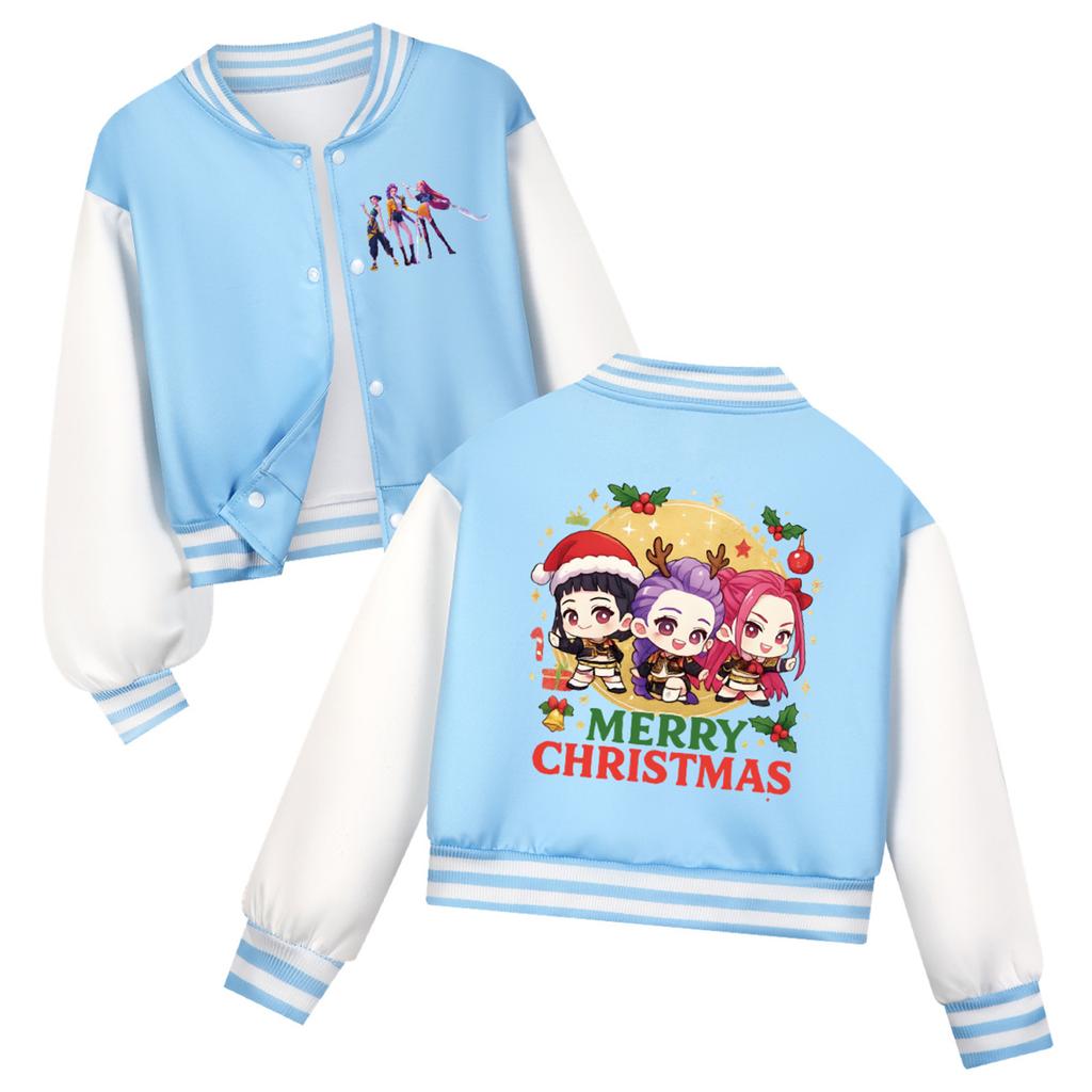 Children's Fashion Casual Long Sleeve Hooded Witch Group Printed Jacket