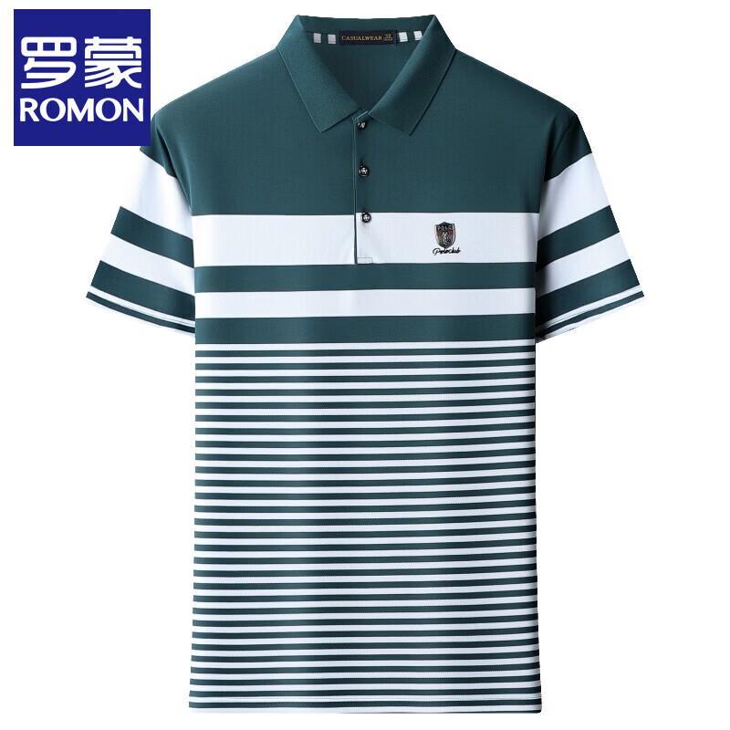 Luo Meng Men's Loose Fit Pocket Lapel Short Sleeve Polo Shirt