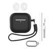 For AirPods 4 Earphone Silicone Case Set with Anti-Lost Keychain, Strap, Ear Tips, Cleaning Pen