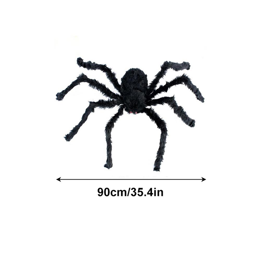 Giant Halloween Spider Decor Realistic Scary Prank Jumbo Fluffy Spider Creepy Crawler Halloween Party/Haunted House/Bar Scare Spider Decor