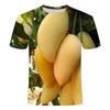 Summer New 3d Printed Fruit Series Casual T-shirt Visual Cool Mango Fashion Short-sleeved Quick-drying Top