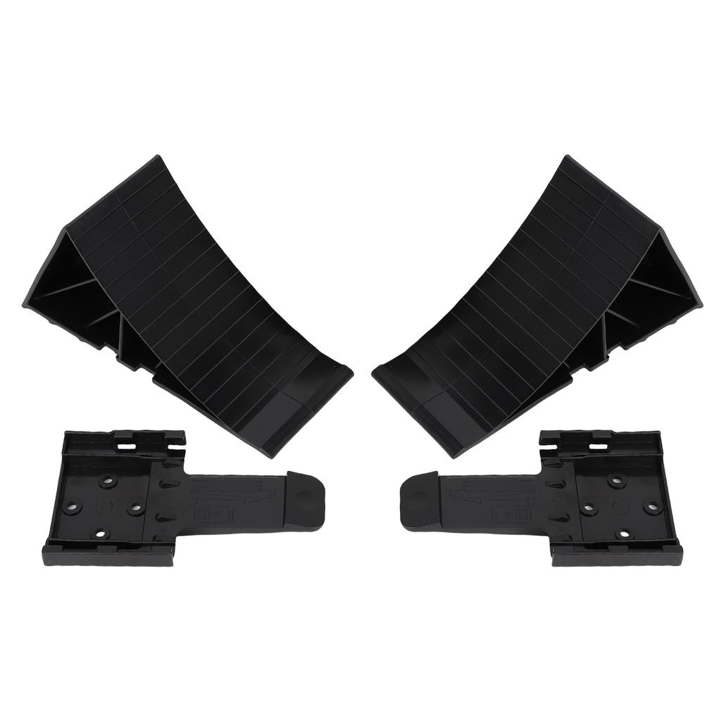 2PCS Black Wheel Chocks with Mounting Bracket HDPE Anti Slip RV Tire Blocks for Boat Trailers Truck