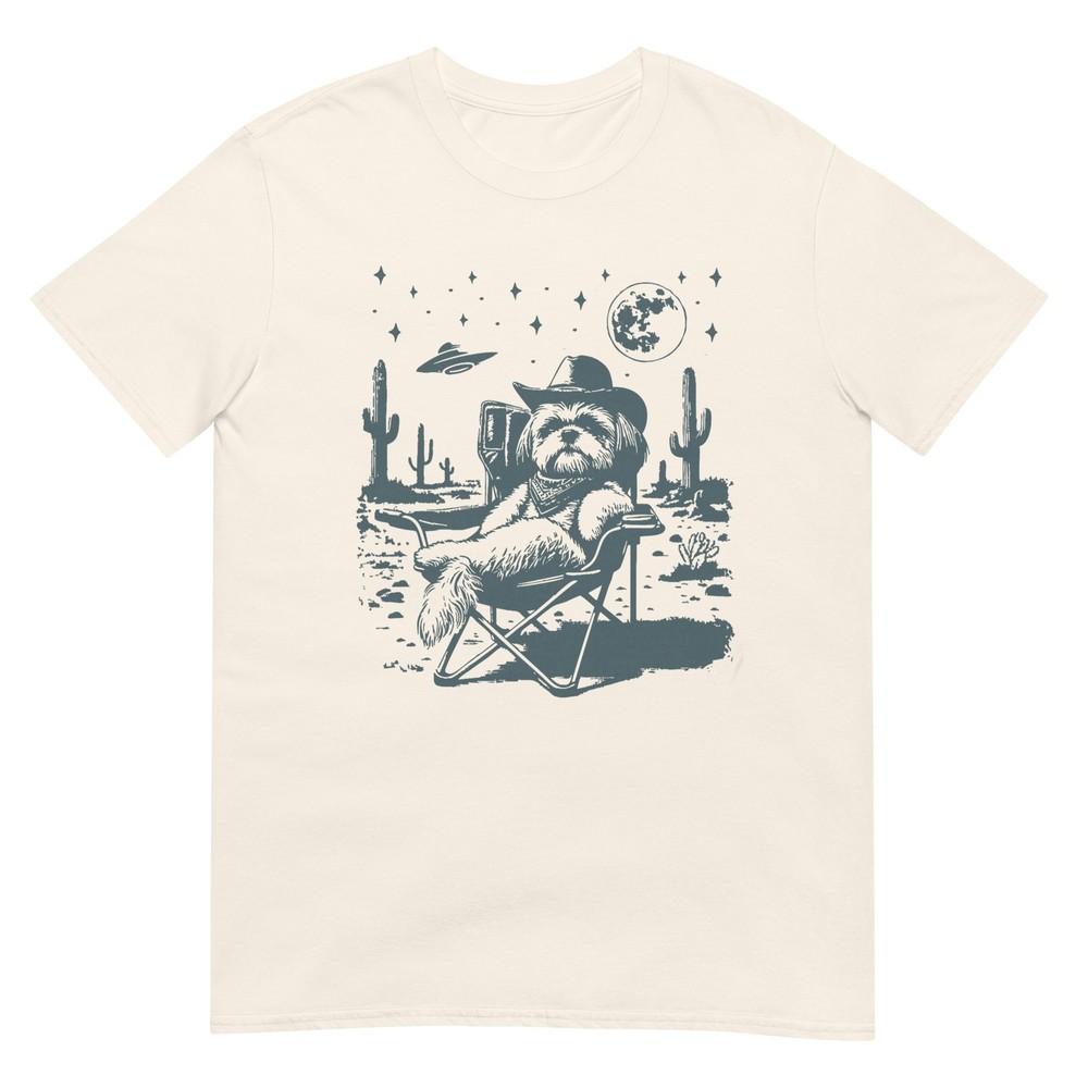 Vintage Shih Tzu Cowboys Ufo Western Tshirt