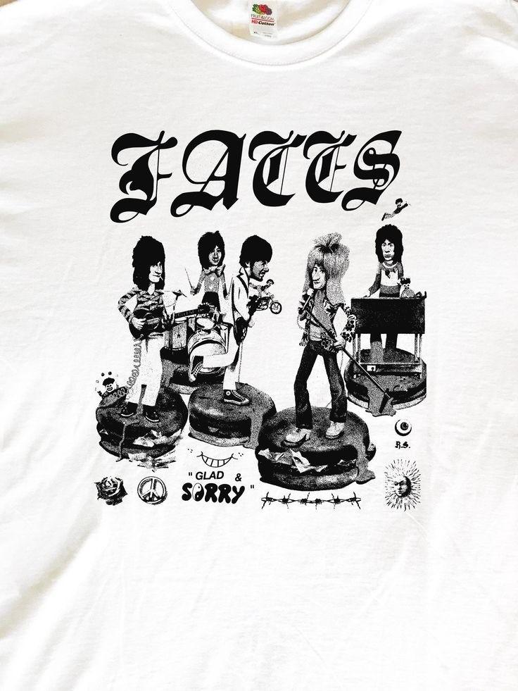 Rare! The Faces Glad And Sorry T-Shirt Music Short Sleeve Full size S to 5XL HH8 Unisex T-Shirt S