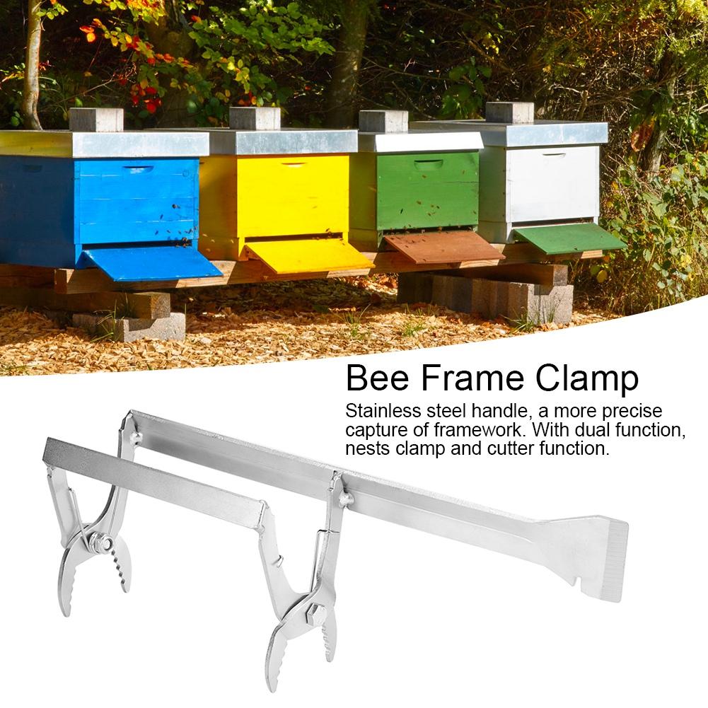 Stainless Steel Bee Frame Clip Clamp with Scraper Beehive Equipment Beekeeping Tool Accessories