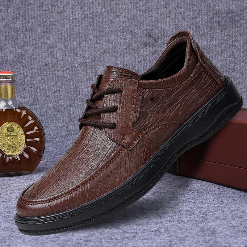 Genuine Leather Men Shoes Business Casual Leather Shoes Moccasins Men Flats Shoes