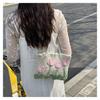 No Brand Handmade Knitted Tote Bag With Woven Pattern For Casual Daily Use