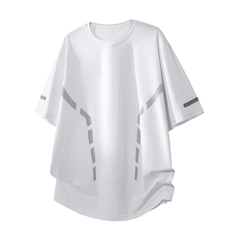 Quick Drying Sports T-shirt Men's Ice Silk Fitness Loose Summer Thin Short Sleeved Running Top