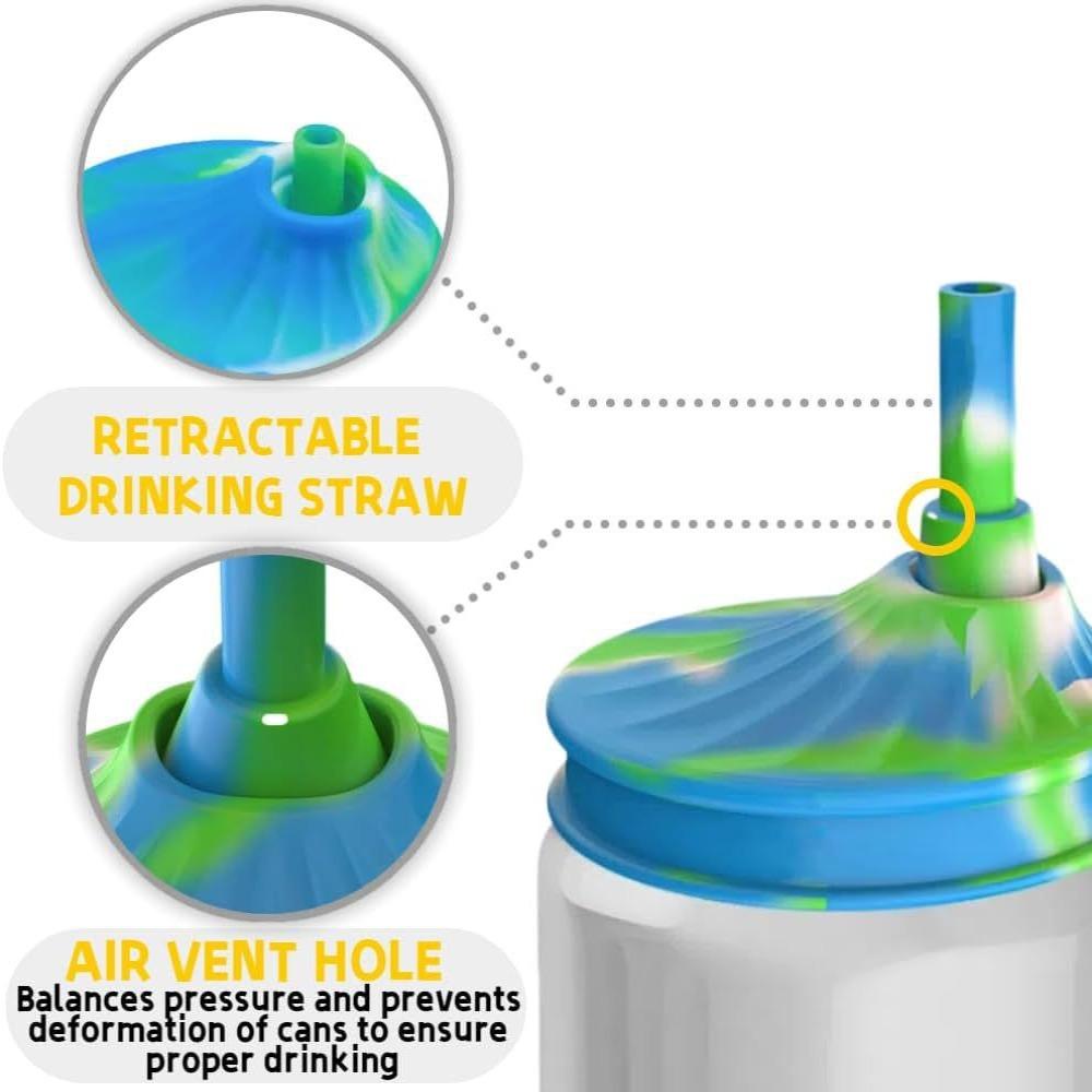 4pcs Universal Can Cover Silicone Soda Can Lid Drinkware Accessory Drink Can Seal Lid  Cola