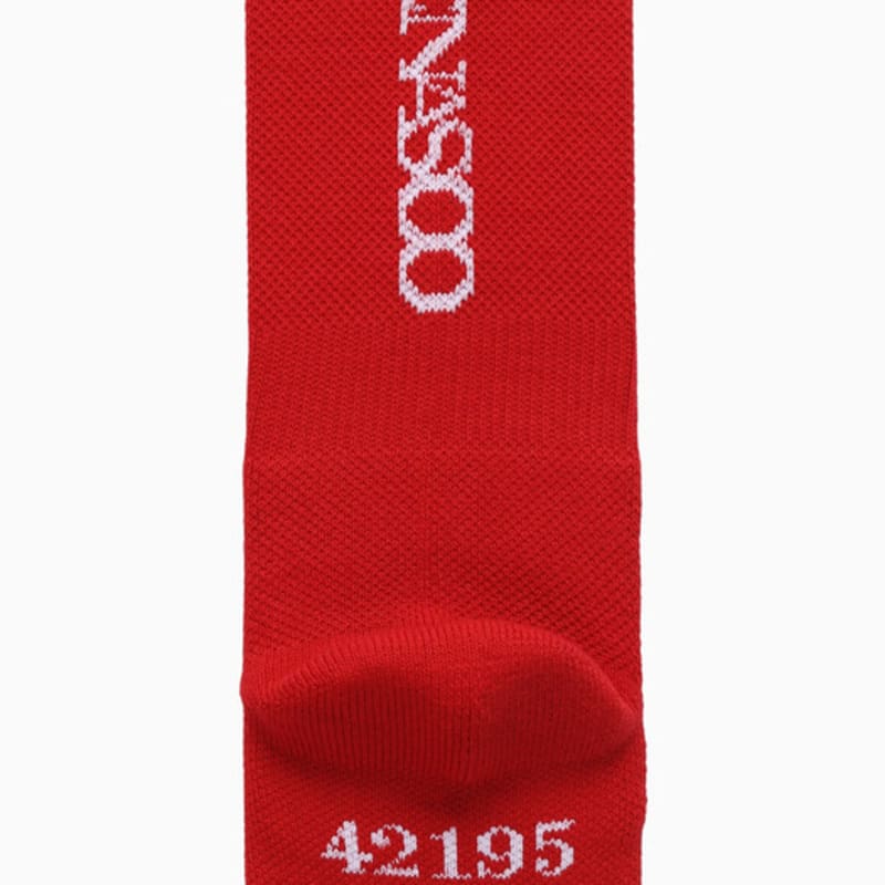 MENASOO RUNNING CREW FLOGGER FIT SOCKS_LONG_red