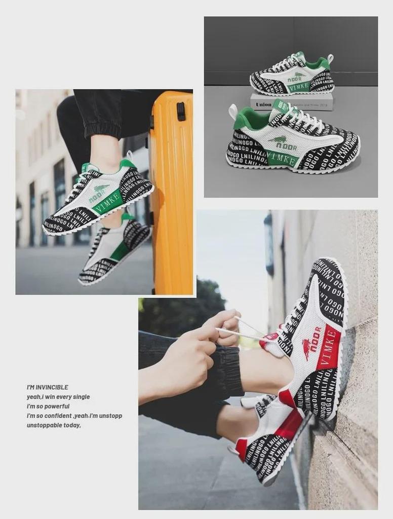 Men's Height-Enhancing Leather Sports Shoes - Breathable, Thick-Soled, Stylish Waffle Dad Sneakers for Summer