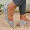 2026 Luxury Women's Flat Shoes Candy Color Loafers Low Heels Bling Pumps Crystal Women Wedding Shoes Pointed Toe Shallow Shoes